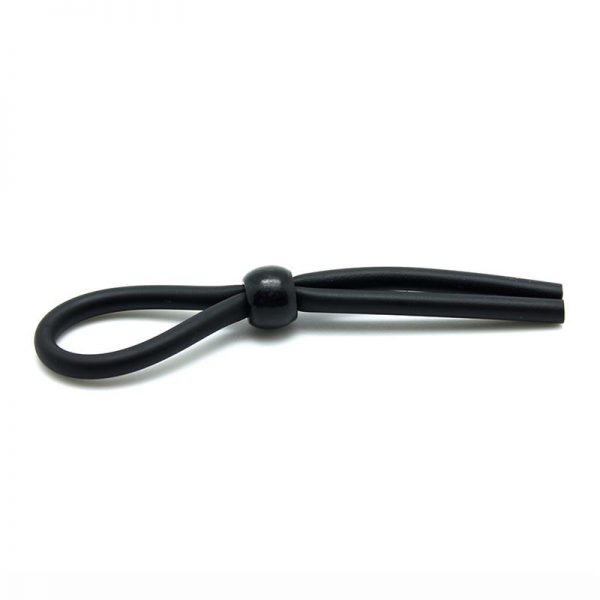 Rimba Latex Play Cordón Ajustable para Pene Color Negro fabricante LATEX PLAY