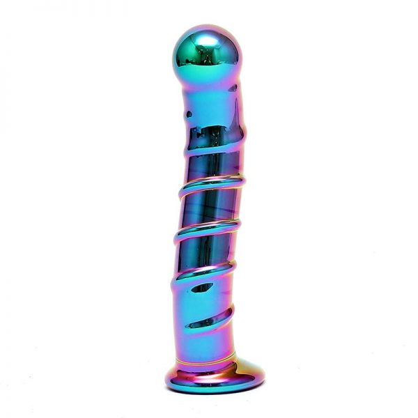 Rimba Sensual Glass Dildo Nikita Multicolor de calidad