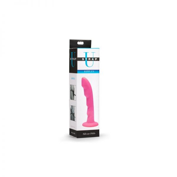 Ripples Dildo para Arnes Rosa marca STRAP U