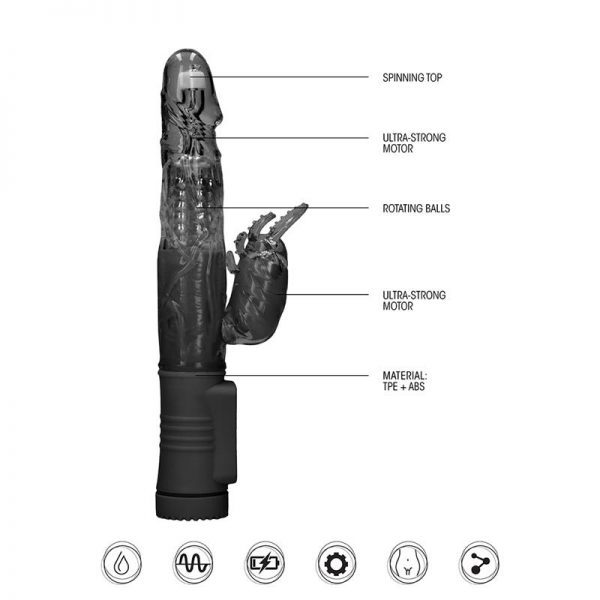 Rotador Beetle 22 cm Punto G Negro barato