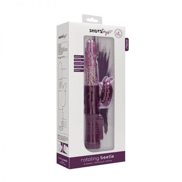 Rotador Beetle 22 cm Punto G Purpura fabricante SHOTS TOYS