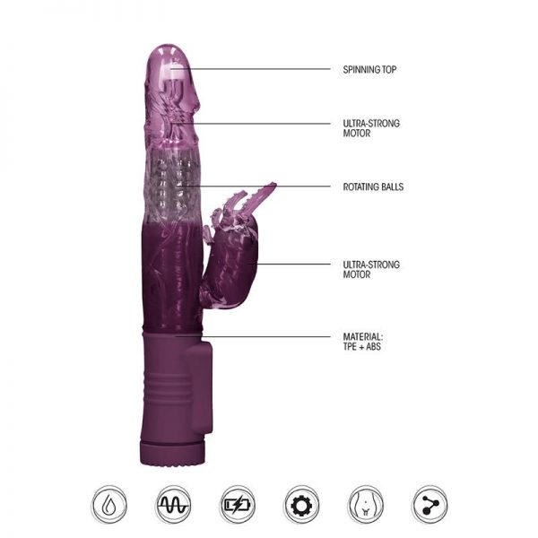 Rotador Beetle 22 cm Punto G Purpura en www.tiendaeroticaweb.es