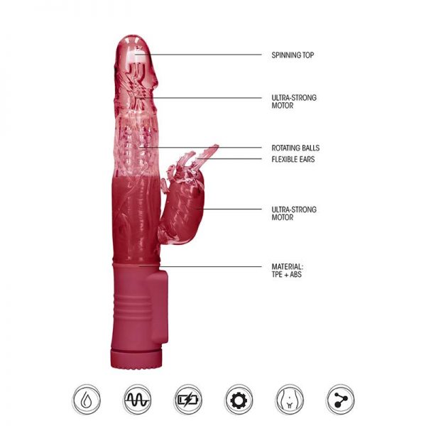 Rotador Beetle 22 cm Punto G Rojo de calidad
