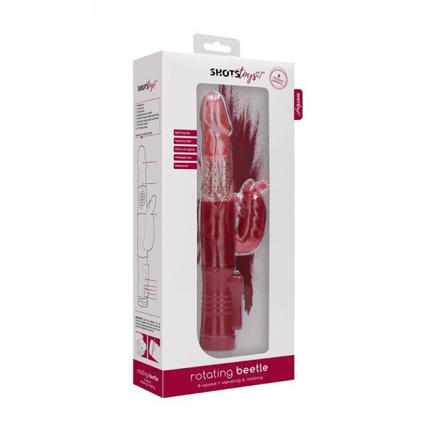 Rotador Beetle 22 cm Punto G Rojo marca SHOTS TOYS