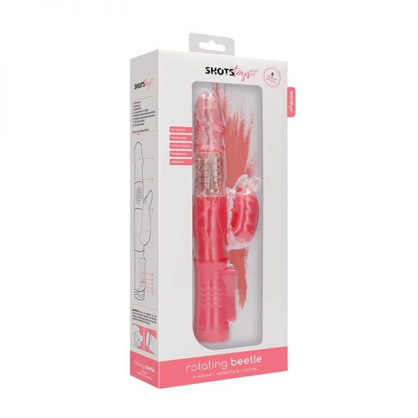 Rotador Beetle 22 cm Punto G Rosa marca SHOTS TOYS