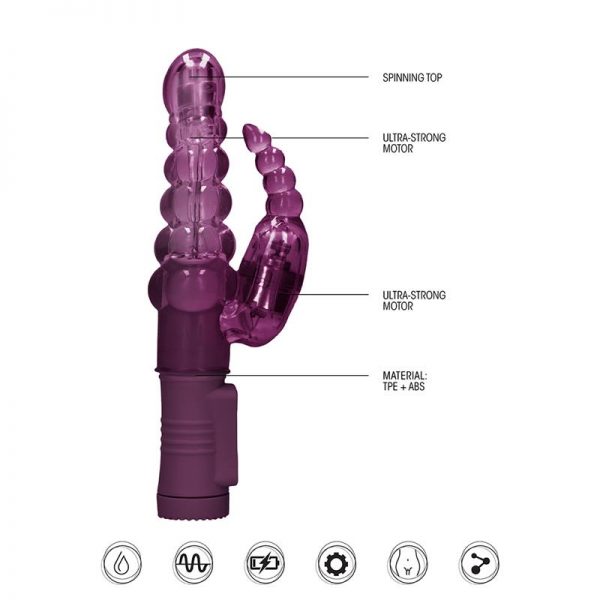 Rotador Bubbles 22 cm Purpura en www.tiendaeroticaweb.es