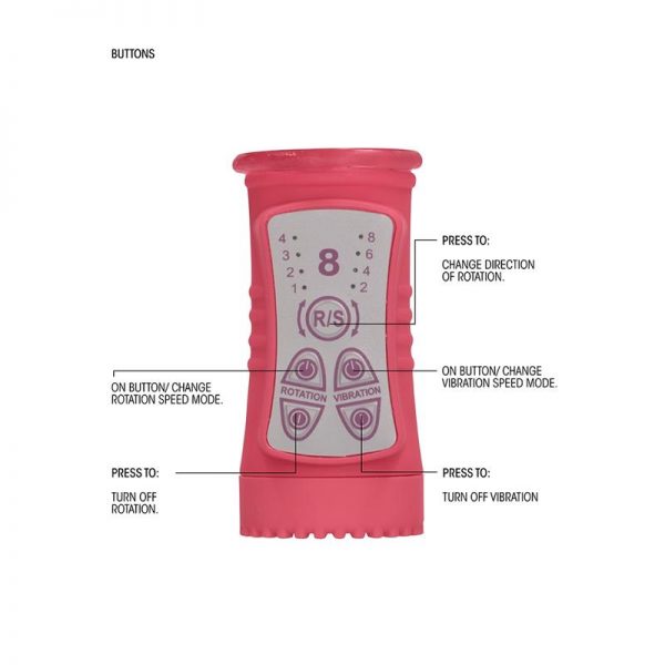 Rotador Bubbles 22 cm Rosa diseñado por la marca SHOTS TOYS