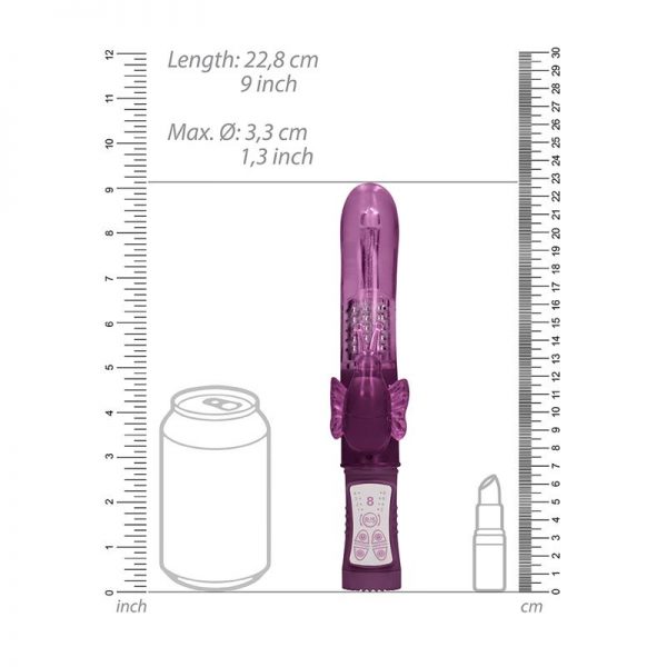 Rotador Butterfly 22 cm Punto G Purpura de calidad