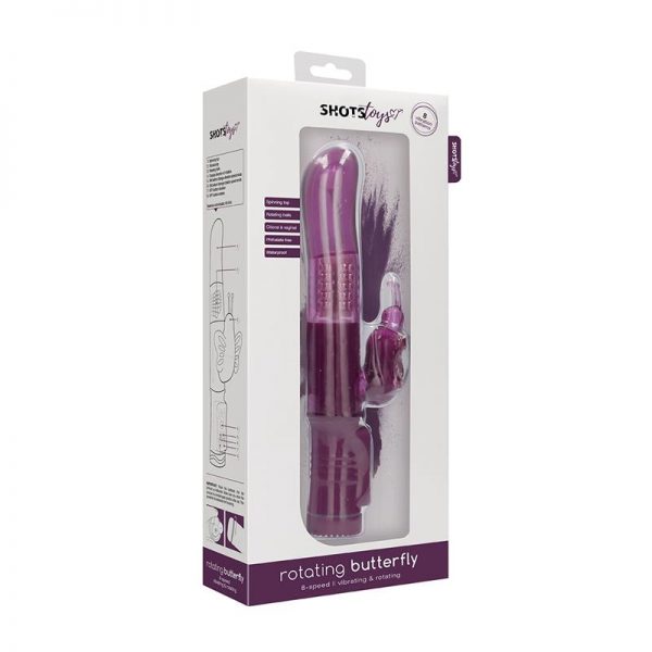Rotador Butterfly 22 cm Punto G Purpura en www.tiendaeroticaweb.es