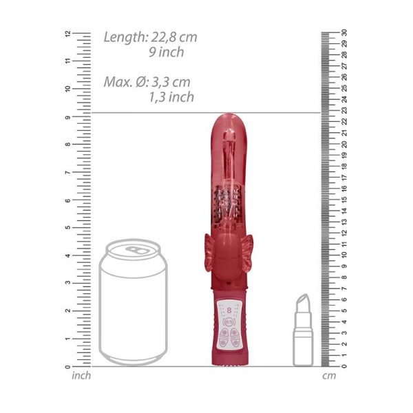 Rotador Butterfly 22 cm Punto G Rojo de calidad
