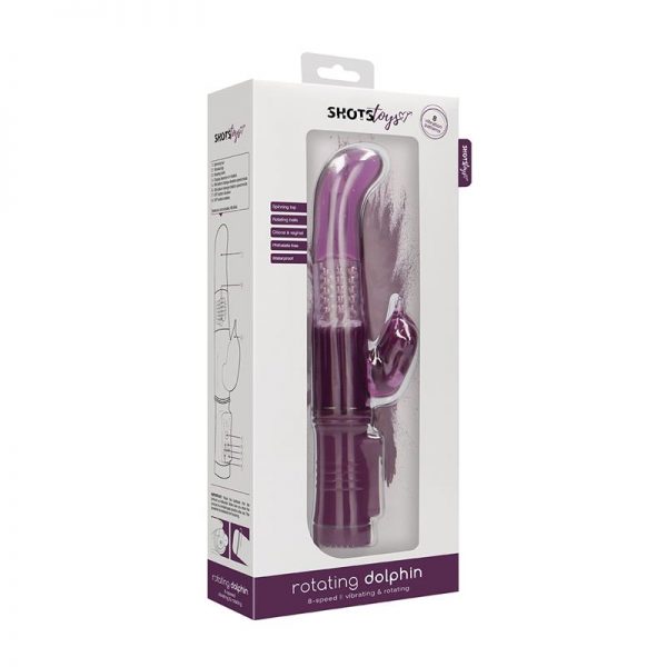 Rotador Dolphin 23 cm Punto G Purpura fabricante SHOTS TOYS