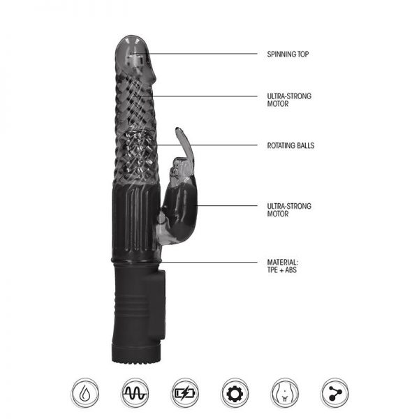 Rotador Rabbit 22 cm Negro de calidad