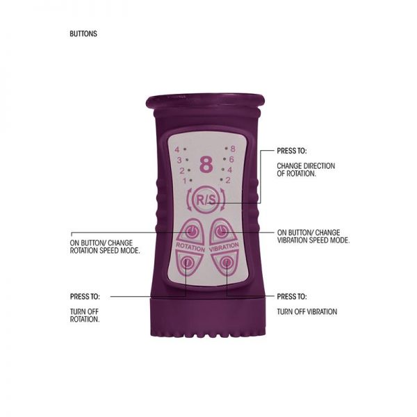 Rotador Rabbit 22 cm Purple diseñado por la marca SHOTS TOYS