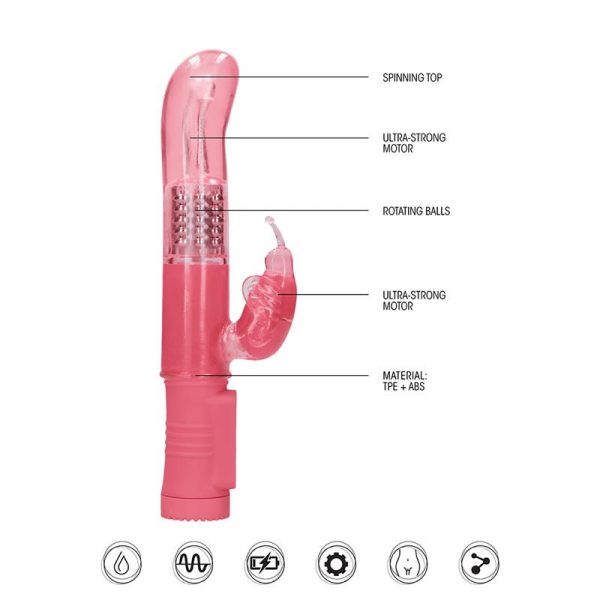 Rotating Butterfly 22 cm Punto G Rosa de calidad