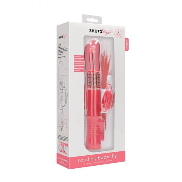 Rotating Butterfly 22 cm Punto G Rosa marca SHOTS TOYS
