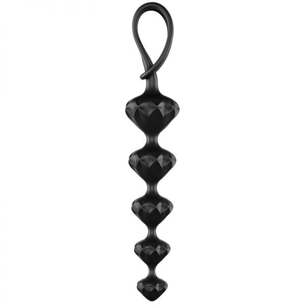 comprar Set 2 Cadenas Anales Color Negro en sex shop online