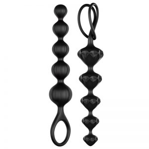 Set 2 Cadenas Anales Color Negro de la marca SATISFYER