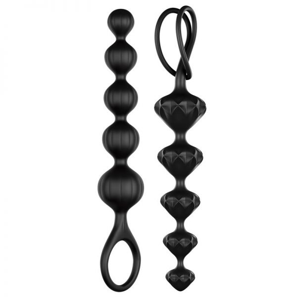 Set 2 Cadenas Anales Color Negro de la marca SATISFYER