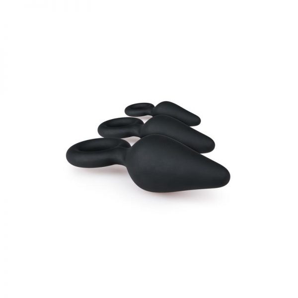 Set 3 Plug Anales con Aro Negro de precio barato