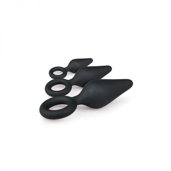 venta de Set 3 Plug Anales con Aro Negro en tienda erótica online