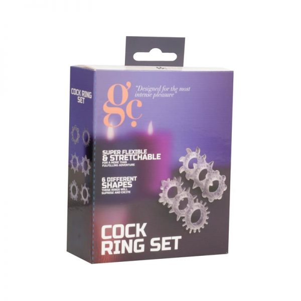 comprar Set de 6 Anillos para el Pene Transparentes barato y de calidad