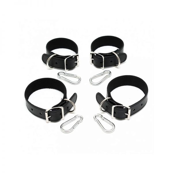 Set Esposas para Manos y Pies Cuero 2.5cm barato