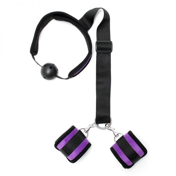 comprar Set Mordaza y Esposas Purpura en sex shop online