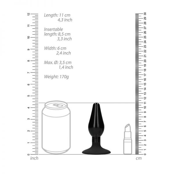 Set Plug Anal y Ventosa Putiaguda Grande Negro marca OUCH!