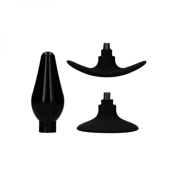 Set Plug Anal y Ventosa Putiaguda Mediana Negro fabricado por OUCH!