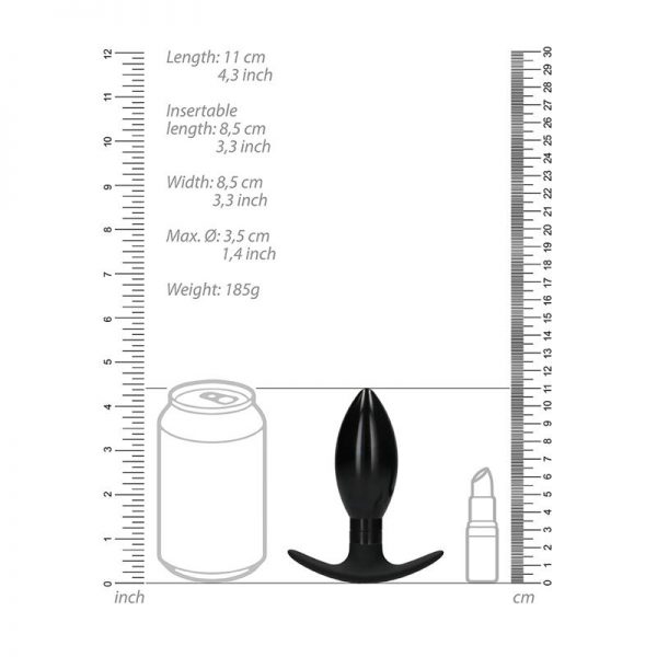 Set Plug Anal y Ventosa Redondeada Grande Negro marca OUCH!