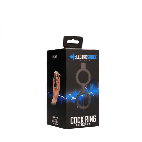 Shots Electro Shok Anillo para Pene E-Estimulación Negro marca ELECTRO SHOCK