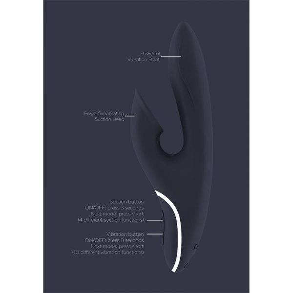Shots HIKY Vibrador y Succionador Negro fabricante HIKY