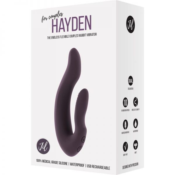 Shots Jil Vibrador para Parejas Hayden Púrpura de calidad