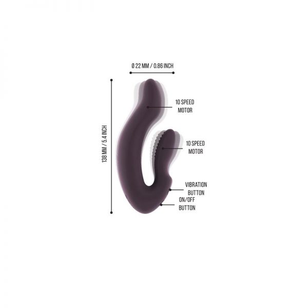 Shots Jil Vibrador para Parejas Hayden Púrpura marca JIL