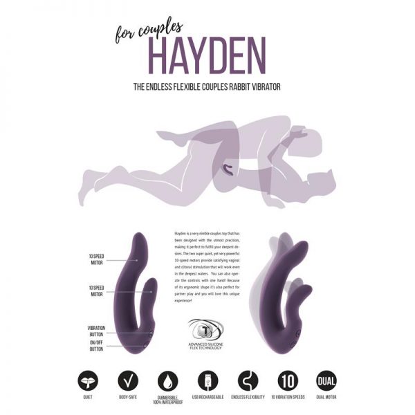 Shots Jil Vibrador para Parejas Hayden Púrpura fabricante JIL