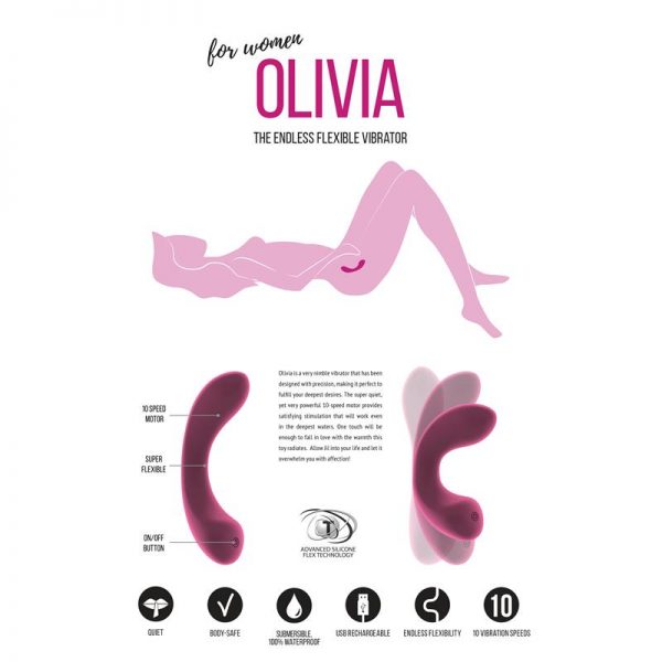 Shots Jìl Vibrador Olivia Rosa de calidad