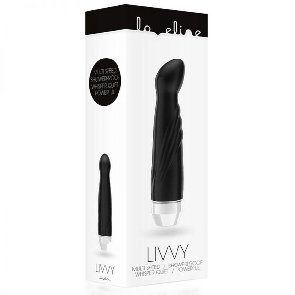 Shots Loveline Vibrador Livvy Negro marca LOVELINE