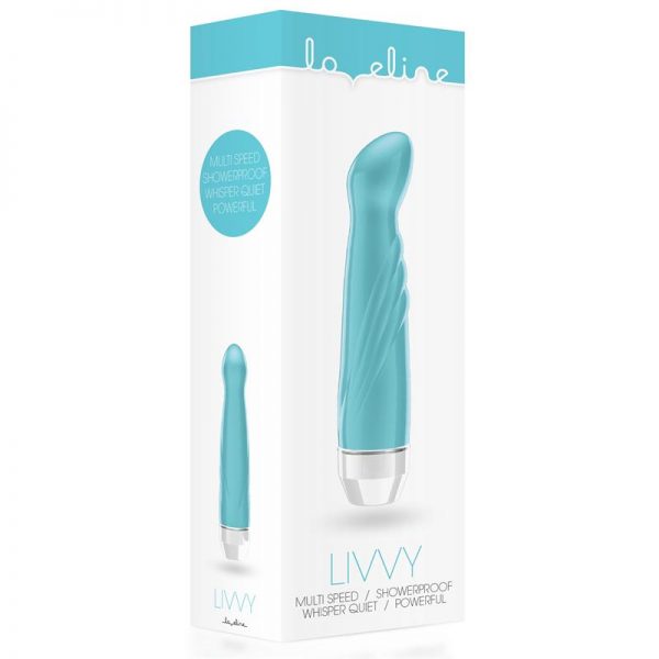 Shots Loveline Vibrador Livvy Turquesa marca LOVELINE