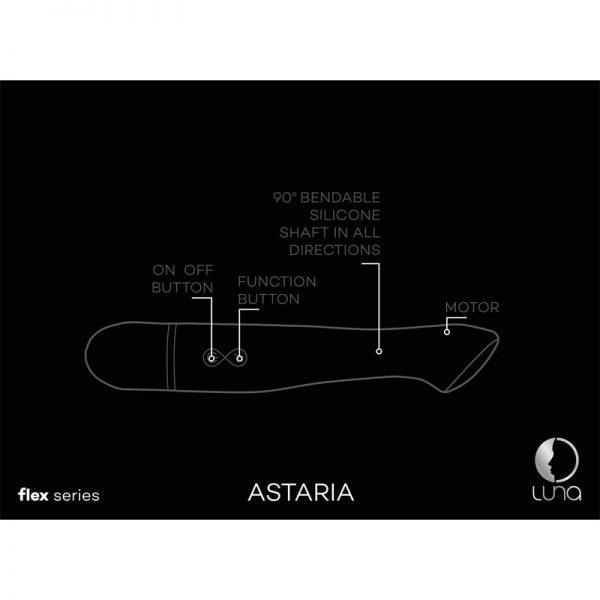Shots Luna Vibrador Asteria Negro de calidad