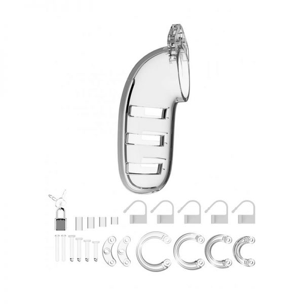 Shots Man Cage Jaula para el Pene Color Transparente 14 cm de calidad