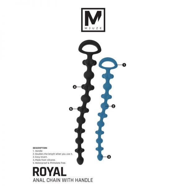 Shots Mjuze Cadena Anal Royal Azul marca MJUZE