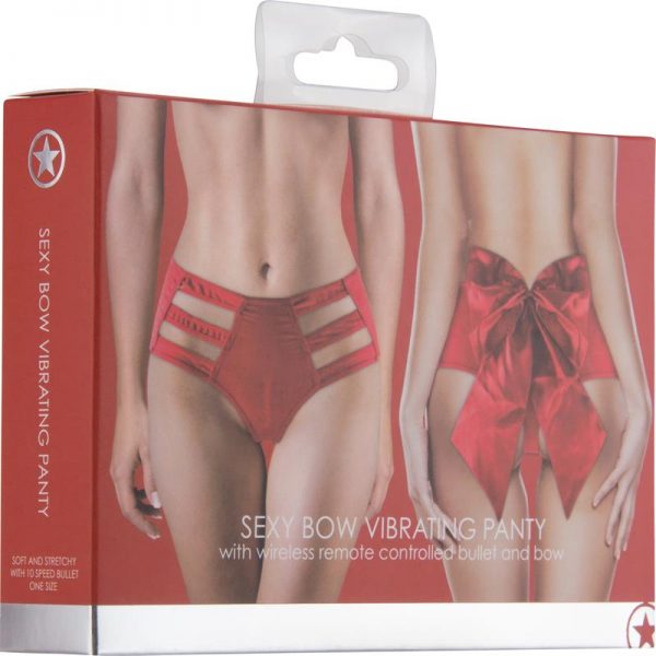 Shots Ouch! Braguita con Bala Vibradora Sexy Bow Color Rojo de la marca OUCH!