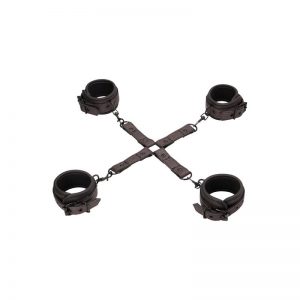 Shots Ouch! Elegance Hogtie de Pies y Manos Titanium Color Gris barato