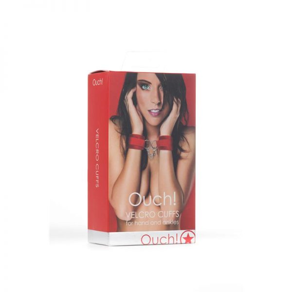 Shots Ouch! Esposas de Velcro Rojo fabricante OUCH!