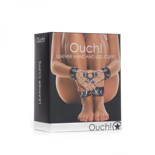 Shots Ouch! Esposas para Manos y Tobillos Negro fabricante OUCH!