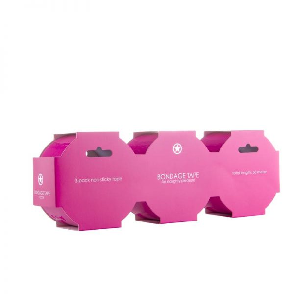 Shots Ouch! Pack de 3 Cinta de Bondage Color Rosa de calidad