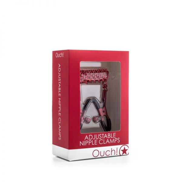 Shots Ouch! Pinzas Ajustables para Pezones Color Rojo de calidad