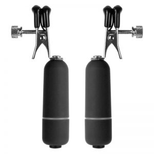 Shots Ouch! Pinzas Vibradoras para Pezones Negras barato