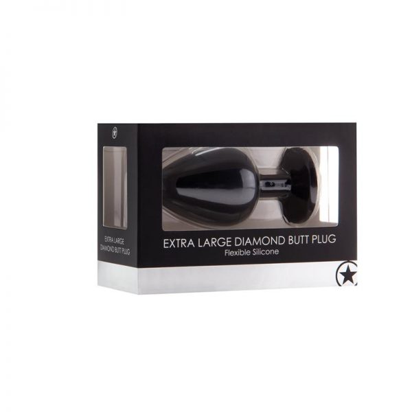 Shots Ouch! Plug Anal Diamante Extra Grande Negro de calidad