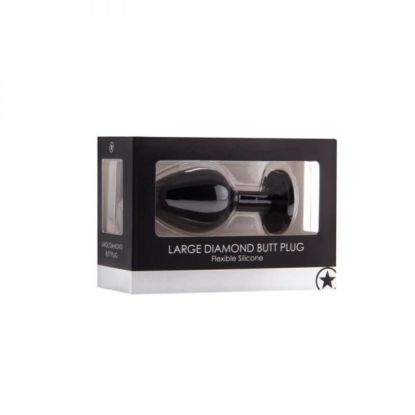 Shots Ouch! Plug Anal Diamante Grande Negro de calidad